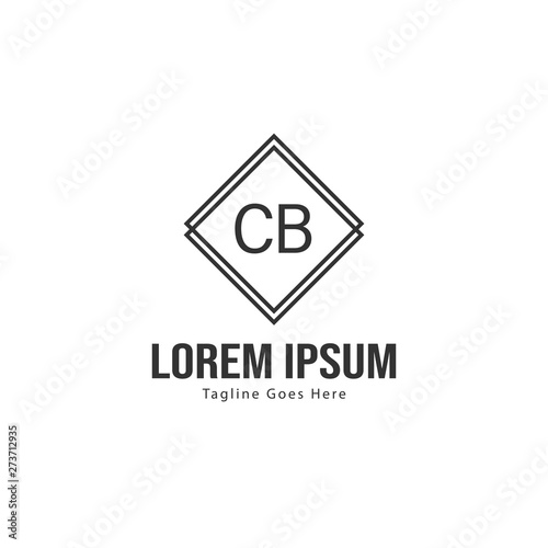 Free Download Initial CB logo template with modern frame. Minimalist CB letter logo vector illustration - GFXLoad