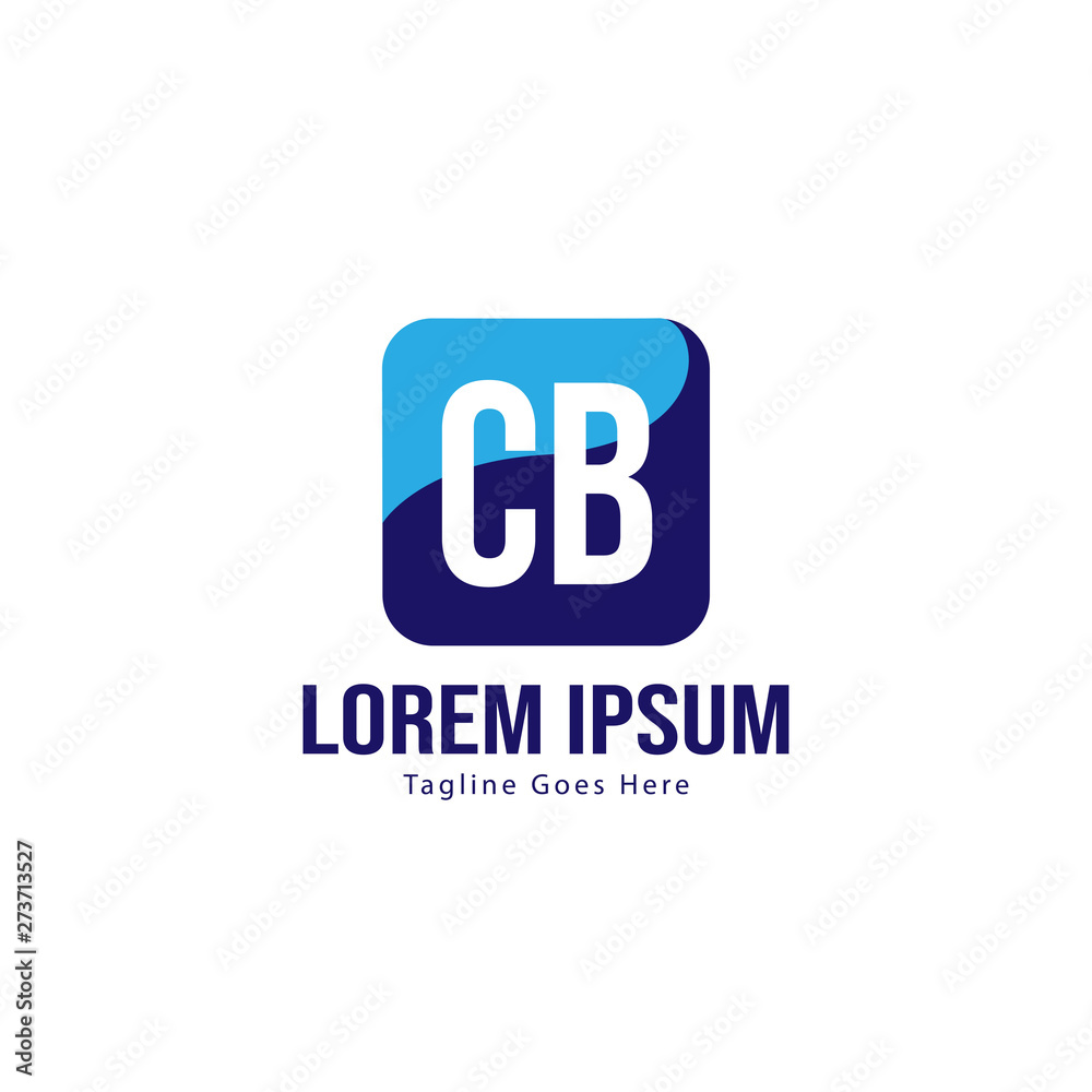 Initial CB logo template with modern frame. Minimalist CB letter logo vector illustration Initial CB logo template with modern frame. Minimalist CB letter logo vector illustration