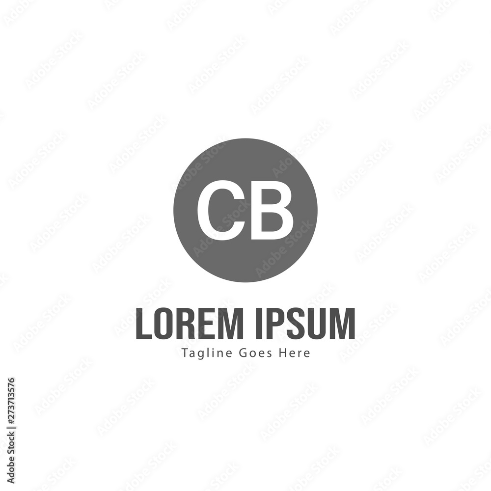 Initial CB logo template with modern frame. Minimalist CB letter logo vector illustration Initial CB logo template with modern frame. Minimalist CB letter logo vector illustration