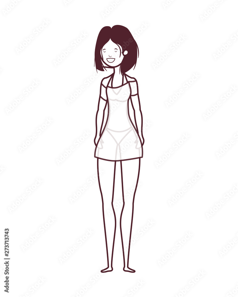 silhouette of woman with swimsuit on white background silhouette of woman with swimsuit on white background