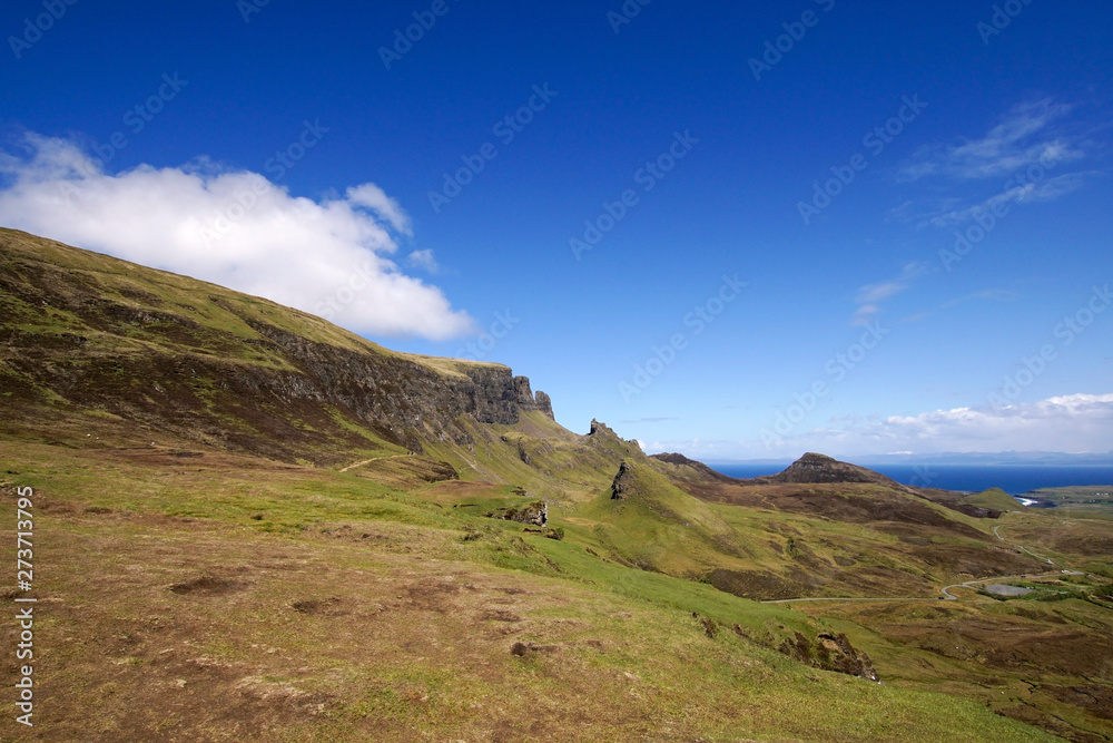The Quiraing auf der Isle of Skye in Schottland