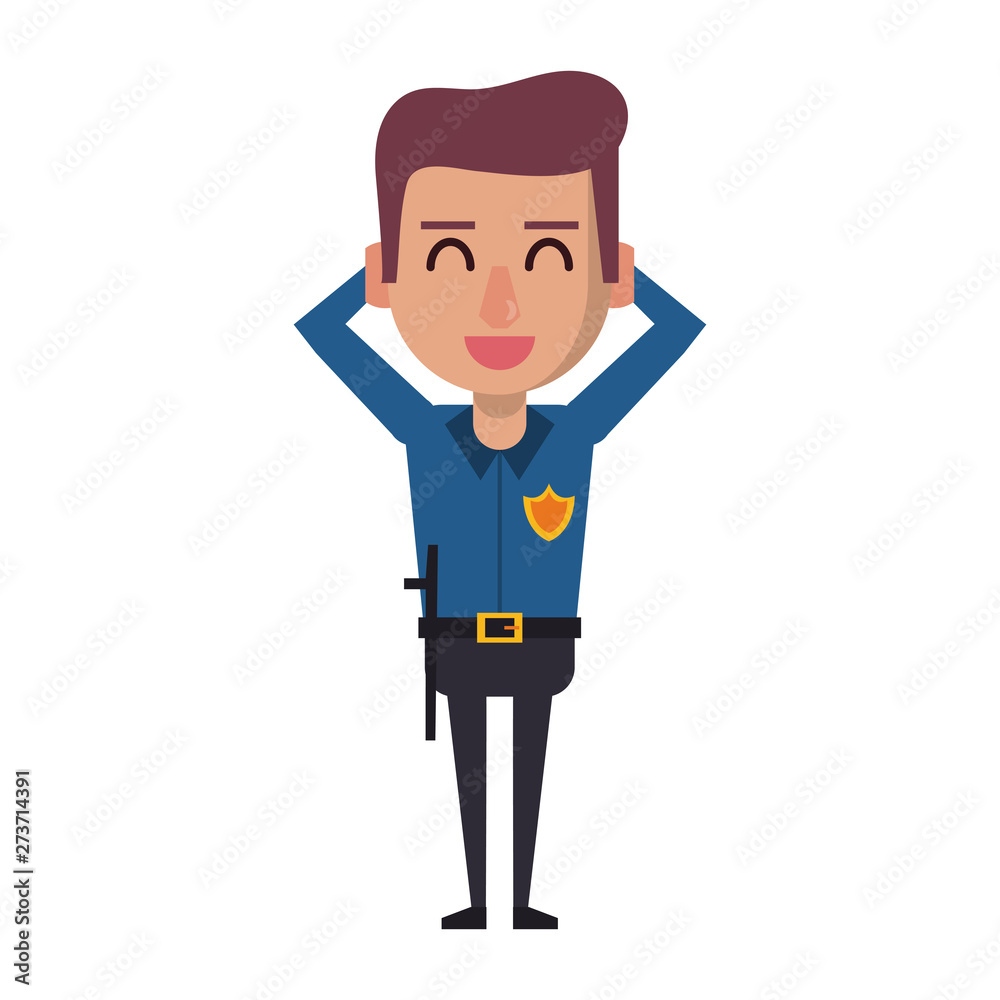 policeman working avatar cartoon character policeman working avatar cartoon character
