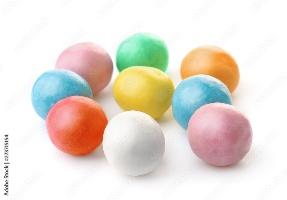 Group of colorful chewing gum balls Group of colorful chewing gum balls
