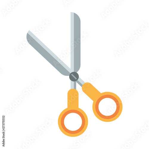 Scissors school utensil isolated symbol