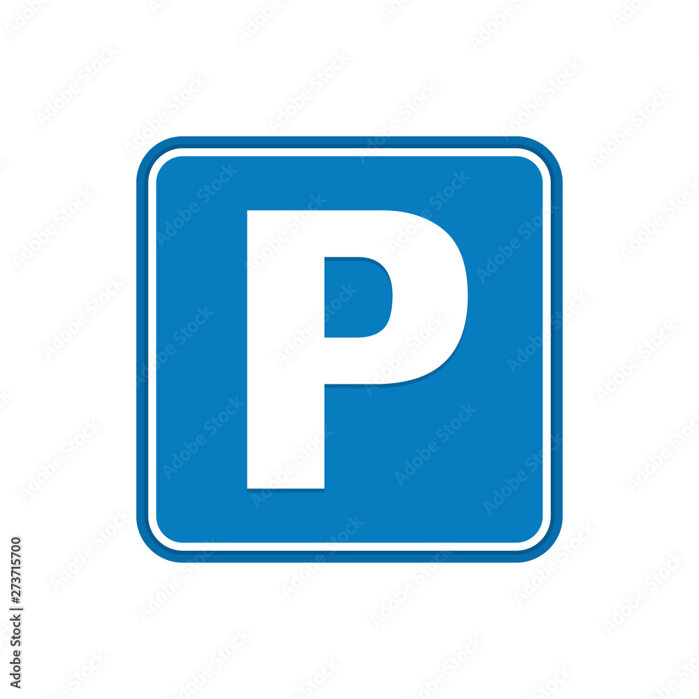 Street road sign. Parking area. Vector illustration Street road sign. Parking area. Vector illustration