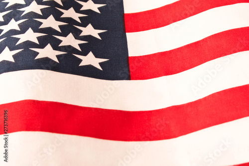 American flag. Close up. American flag background. Concept of patriotism.