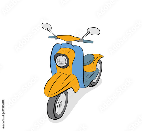 moped (motorcycle) . vector illustration.