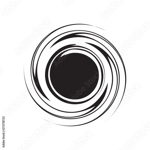 Whirlpool circle grunge element for design. Vector illustration