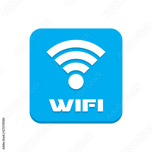 Wifi icon in a flat design. Vector illustration