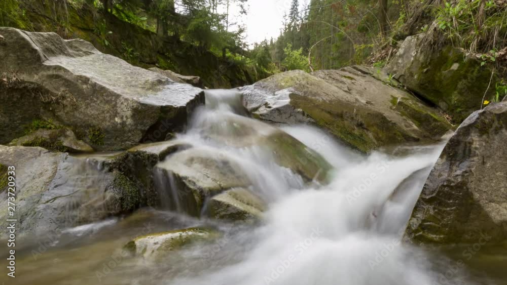 Time lapse of the waterfall on the river. Time lapse of the waterfall on the river.