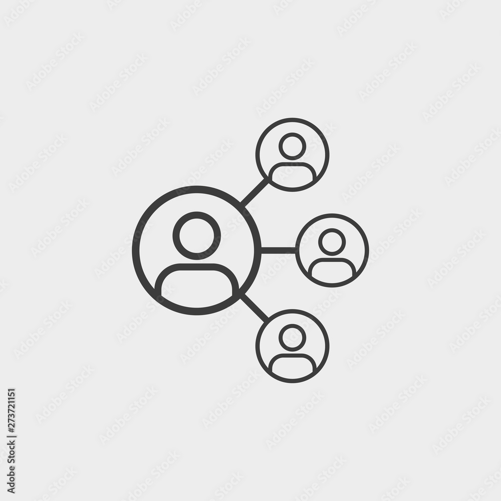 Share icon in a flat design. Vector illustration Share icon in a flat design. Vector illustration