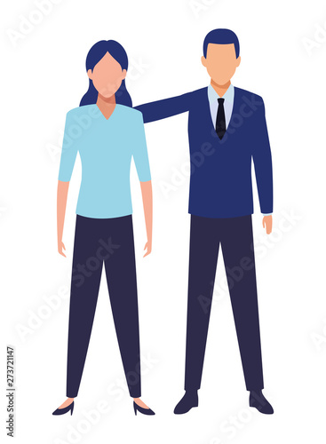Wallpaper Mural business people avatars cartoon character Torontodigital.ca