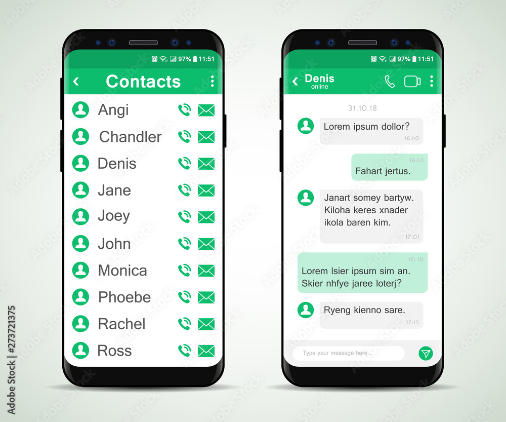 Social network concept. Messenger window. Chating and messaging concept Social network concept. Messenger window. Chating and messaging concept