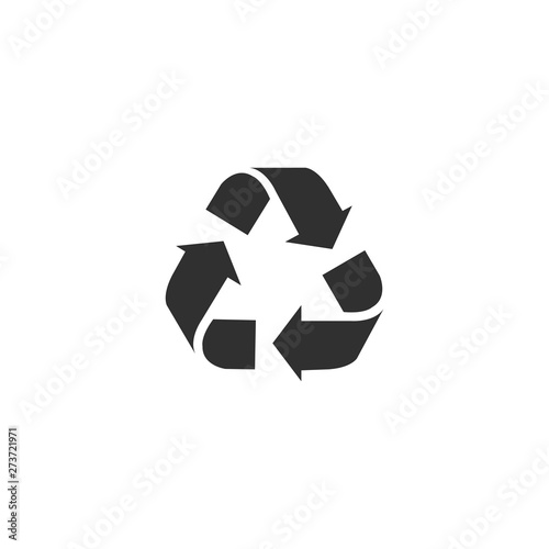 Recycle icon in simple design. Vector illustration