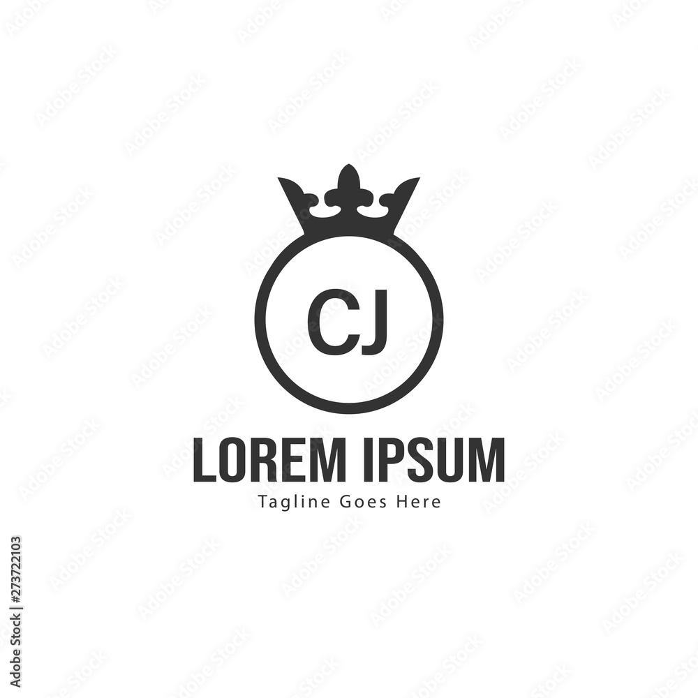 Initial CJ logo template with modern frame. Minimalist CJ letter logo vector illustration Initial CJ logo template with modern frame. Minimalist CJ letter logo vector illustration