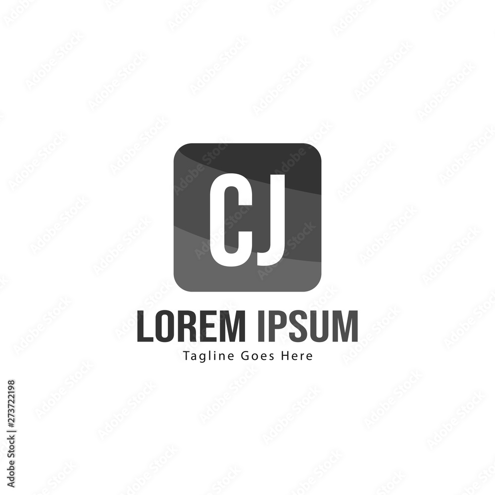 Initial CJ logo template with modern frame. Minimalist CJ letter logo vector illustration Initial CJ logo template with modern frame. Minimalist CJ letter logo vector illustration
