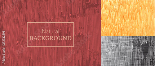 Natural texture background set Vector illustration
