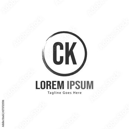 Free Download Initial CK logo template with modern frame. Minimalist CK letter logo vector illustration - GFXLoad