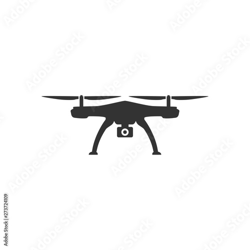 Drone icon in simple design. Vector illustration