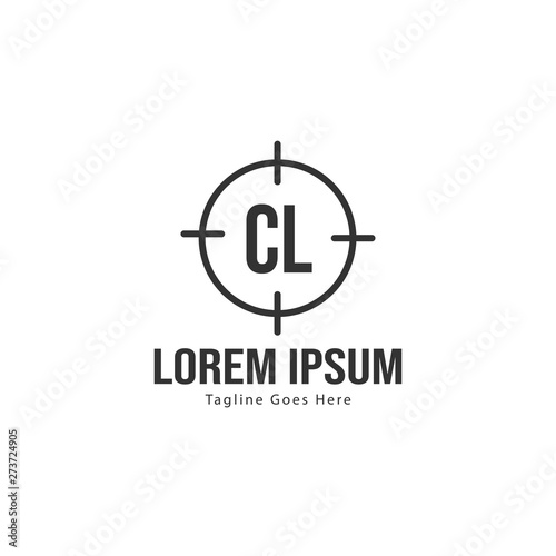 Initial CL logo template with modern frame. Minimalist CL letter logo vector illustration