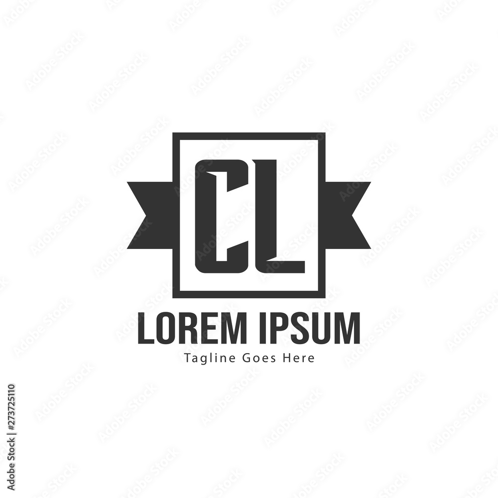 Initial CL logo template with modern frame. Minimalist CL letter logo vector illustration Initial CL logo template with modern frame. Minimalist CL letter logo vector illustration