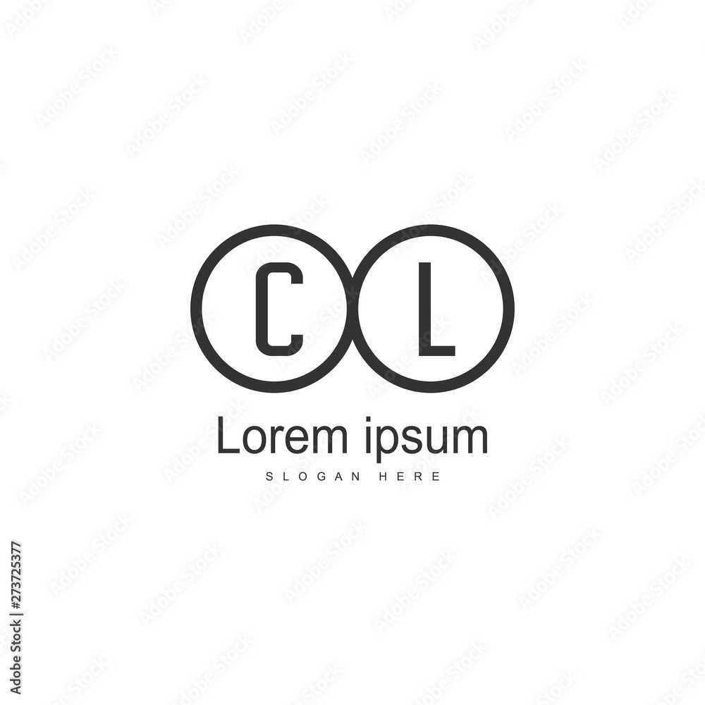 Initial CL logo template with modern frame. Minimalist CL letter logo vector illustration Initial CL logo template with modern frame. Minimalist CL letter logo vector illustration