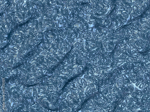 Abstract background flowing ovals of blue color. 3D rendering. 3D illustration.