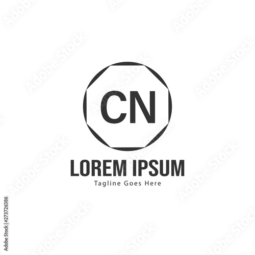 Free Download Initial CN logo template with modern frame. Minimalist CN letter logo vector illustration - GFXLoad