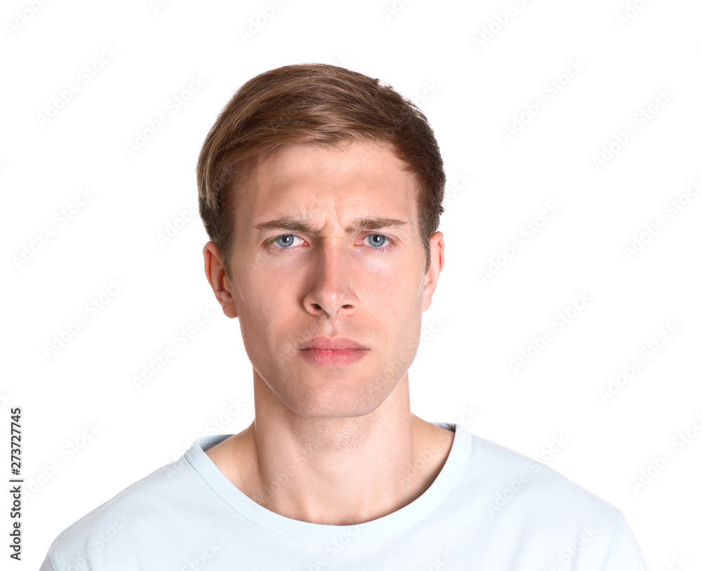 Portrait of handsome man isolated on white Portrait of handsome man isolated on white
