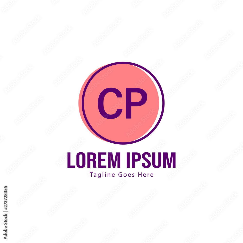 Initial CP logo template with modern frame. Minimalist CP letter logo vector illustration Initial CP logo template with modern frame. Minimalist CP letter logo vector illustration