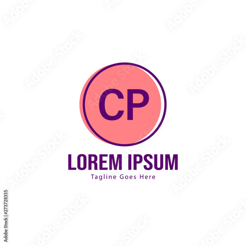 Free Download Initial CP logo template with modern frame. Minimalist CP letter logo vector illustration - GFXLoad