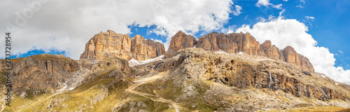 View of the mountains of Sass Pordoi, Trentino alto Adige - Italy © REDMASON
