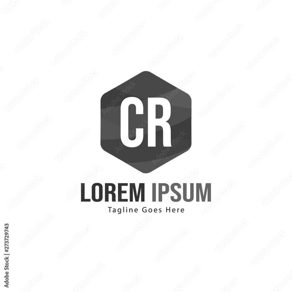 Initial CR logo template with modern frame. Minimalist CR letter logo vector illustration Initial CR logo template with modern frame. Minimalist CR letter logo vector illustration