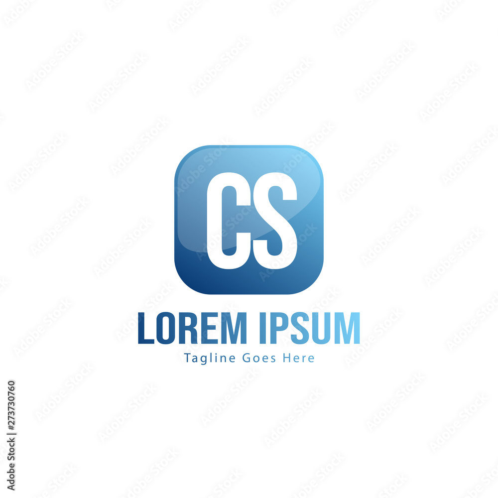 Initial CS logo template with modern frame. Minimalist CS letter logo vector illustration Initial CS logo template with modern frame. Minimalist CS letter logo vector illustration