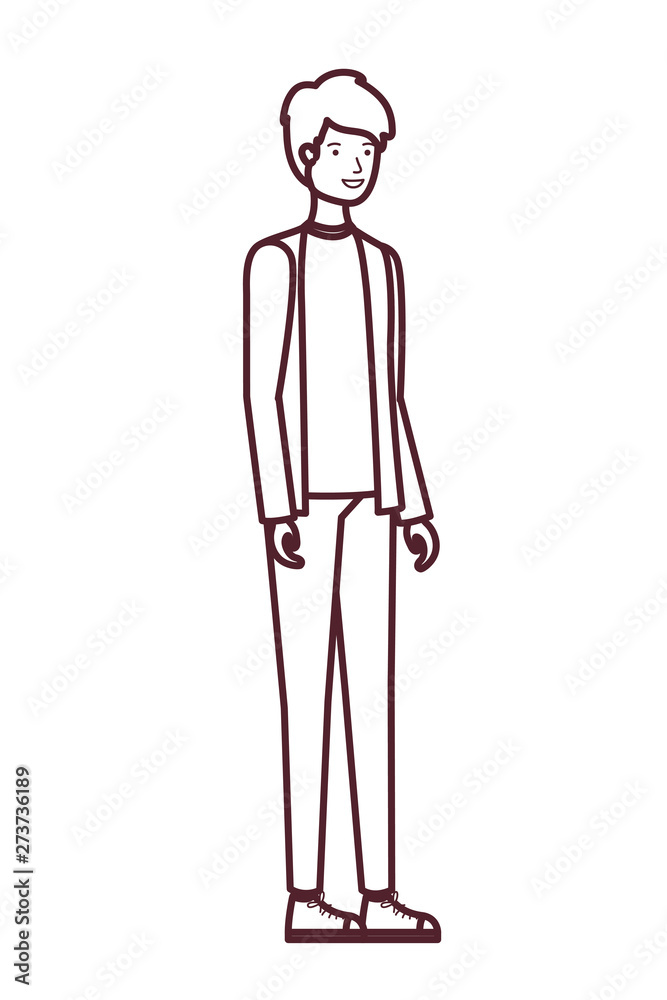silhouette of man in white background avatar character