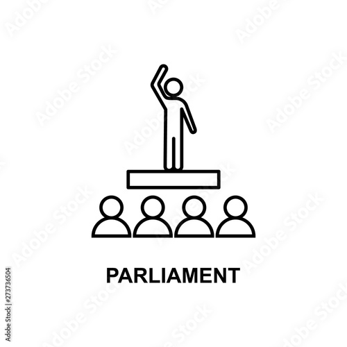 parliamentary candidate icon. Element of conference with description icon for mobile concept and web apps. Outline parliamentary candidate icon can be used for web and mobile