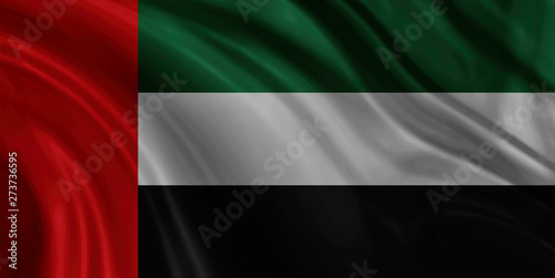 Free Download Flag of the United Arab Emirates with wind waves - GFXLoad