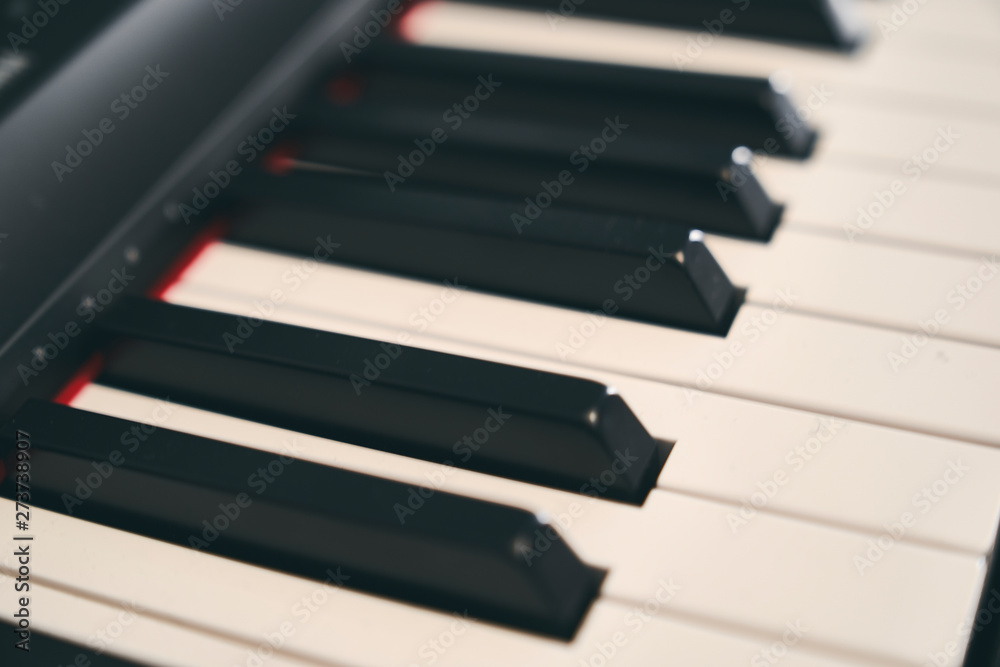 Piano keyboard close up Piano keyboard close up