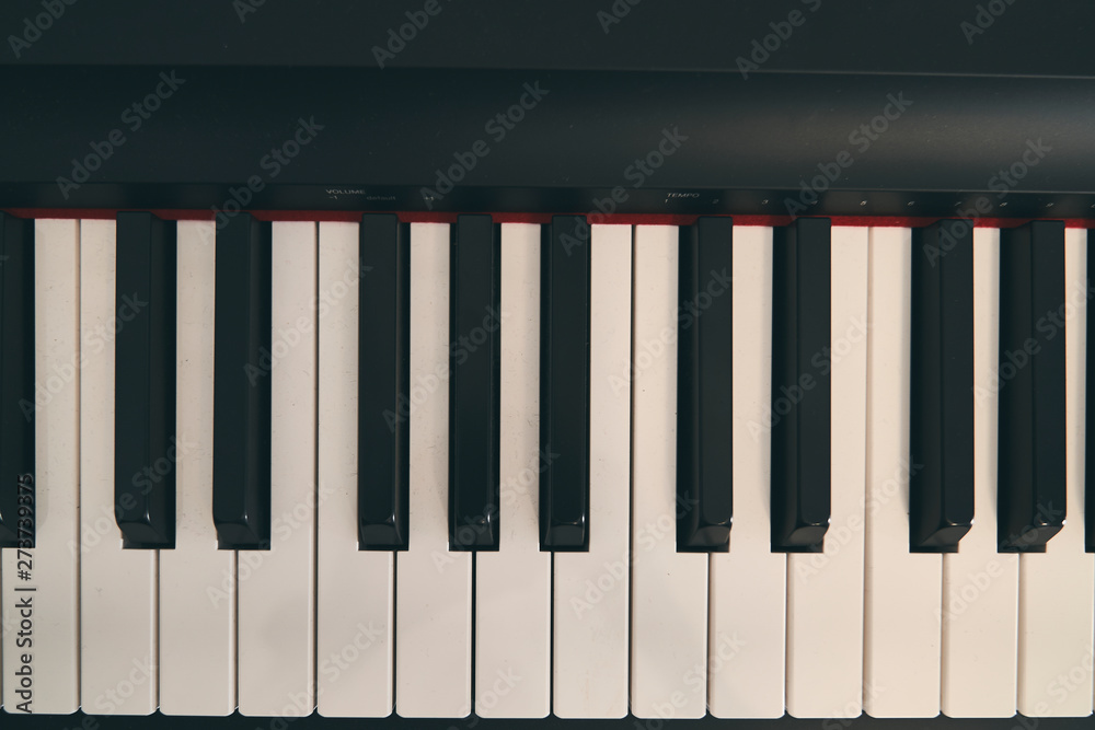 Piano keyboard close up Piano keyboard close up