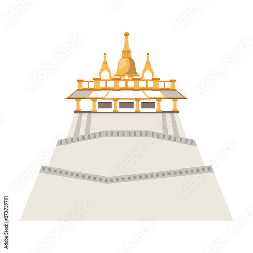 Indian temple antique building with stairs
