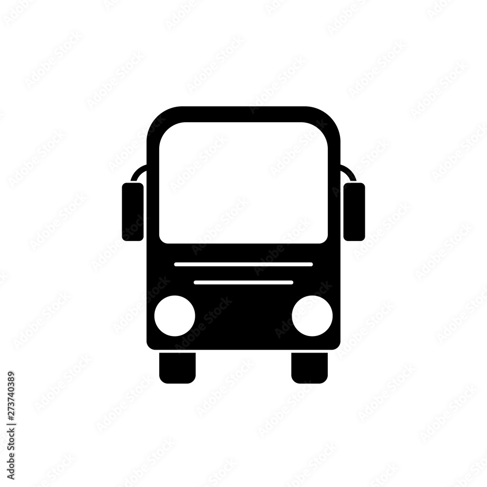 black bus icon, vector illustration black bus icon, vector illustration