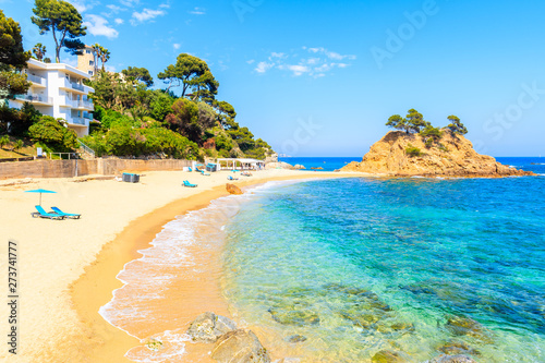 Fototapeta Naklejka Na Ścianę i Meble -  Stunning sandy beach at Cap Roig, Costa Brava, Spain