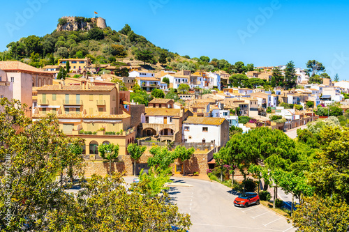 Beautiful architeture of Begur old town, Costa Brava, Spain photo