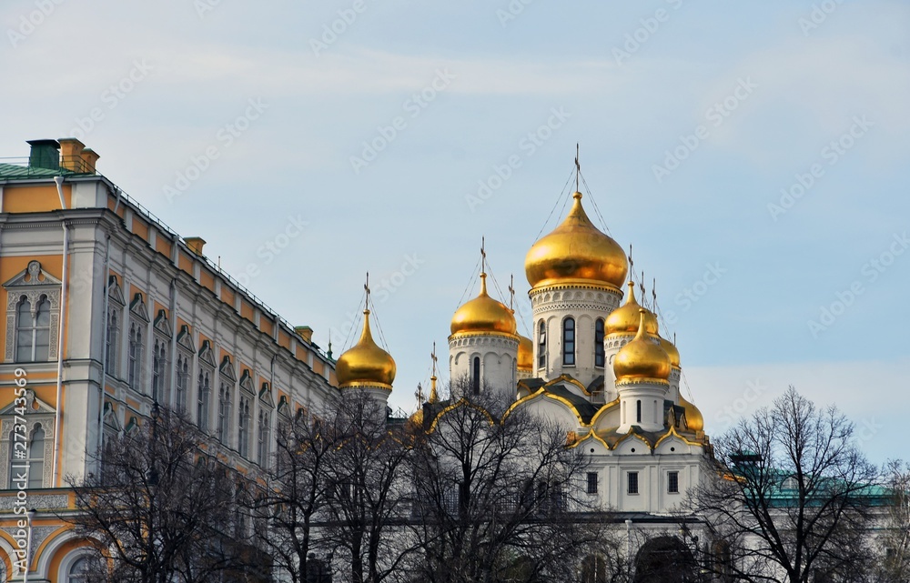 Fototapeta premium Annunciation cathedral of Moscow Kremlin. Popular landmark.