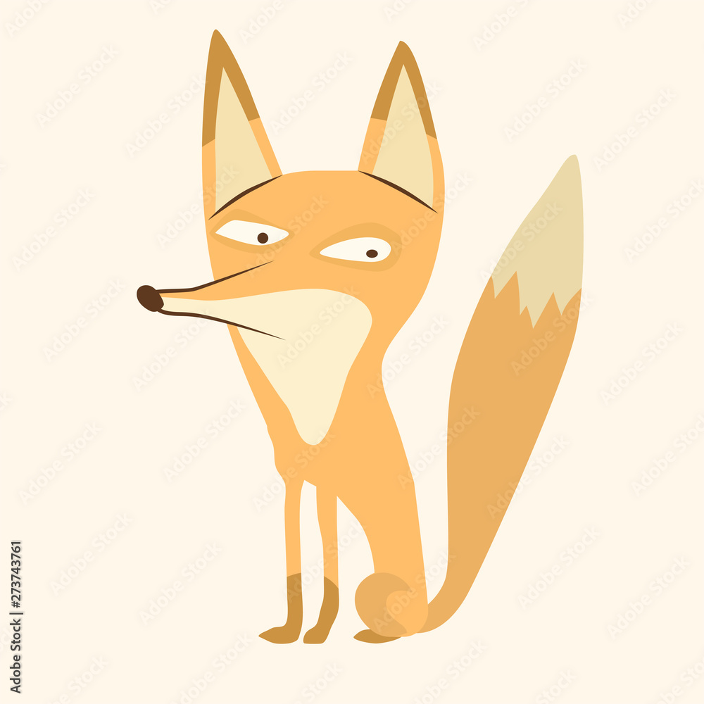 Fox cub character icon flat vector silly diverse tender adorable Fox cub character icon flat vector silly diverse tender adorable