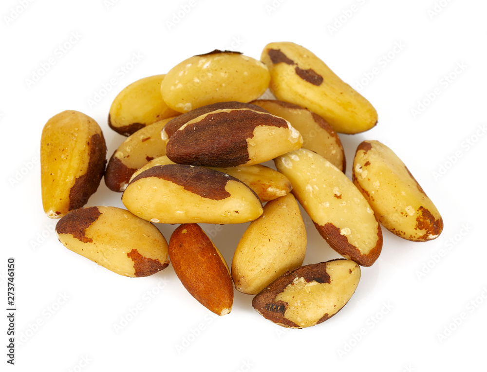 Brazil nuts isolated on white background Brazil nuts isolated on white background