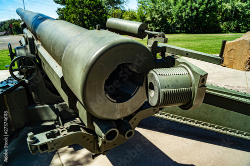 Картината върху платно Vintage 155mm field artillery gun breech