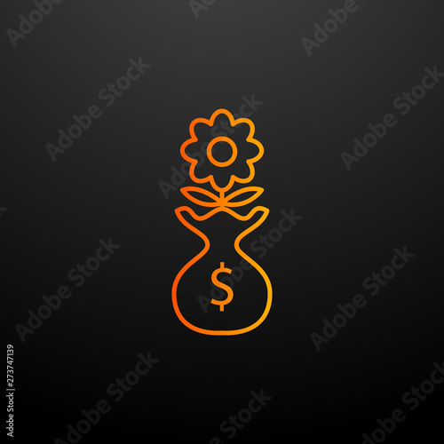 money plant nolan icon. Elements of startup set. Simple icon for websites  web design  mobile app  info graphics