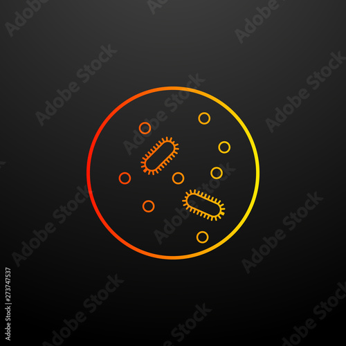 viruses in vitro nolan icon. Elements of bacteria set. Simple icon for websites, web design, mobile app, info graphics