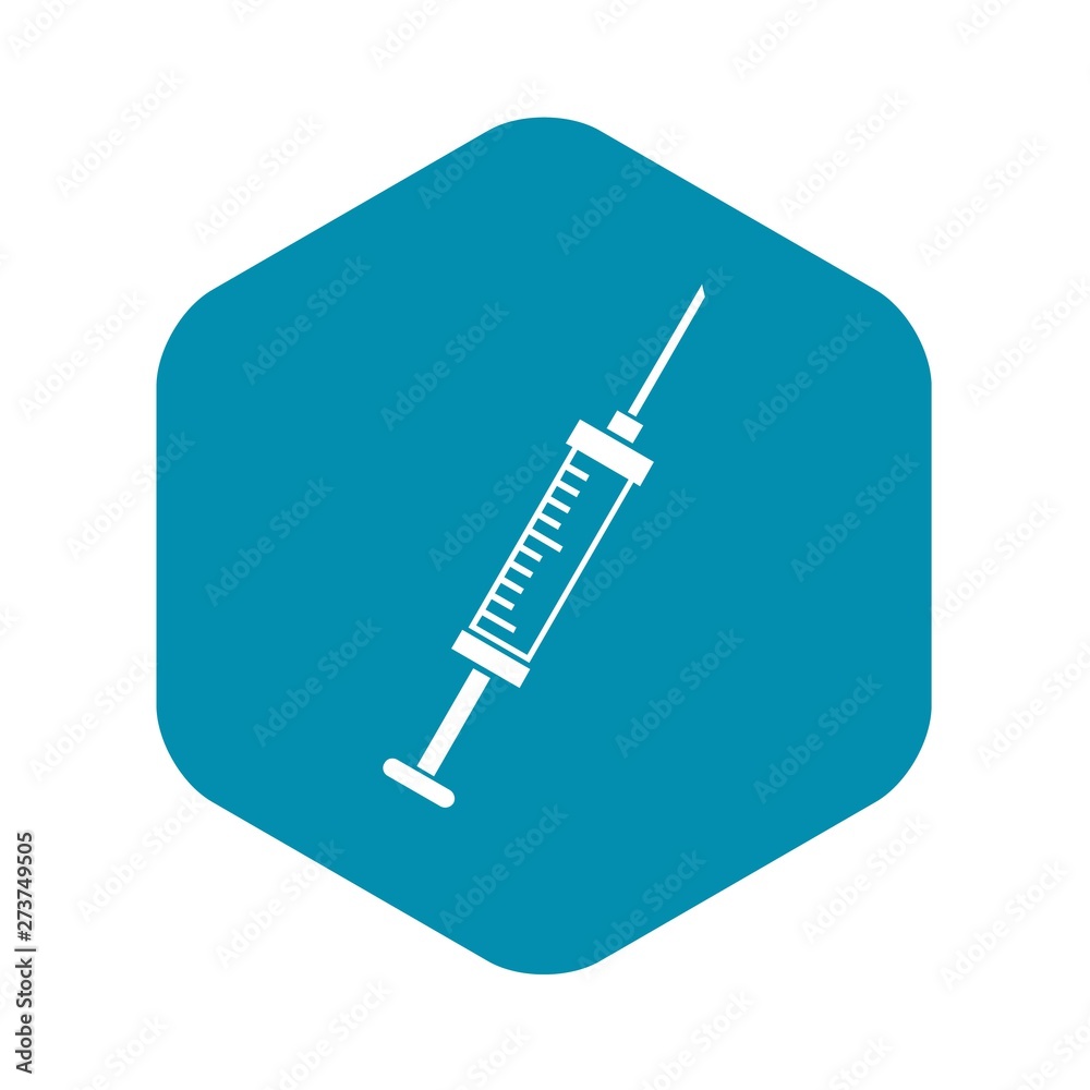 Syringe icon in simple style on a white background vector illustration Syringe icon in simple style on a white background vector illustration